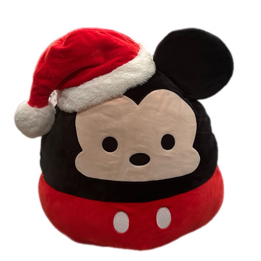 SQUISHMALLOW - Disney MICKEY MOUSE Christmas 20” tall Plush Toy w/Santa Hat